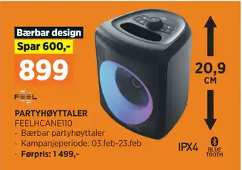 POWER PARTYHØYTTALER tilbud
