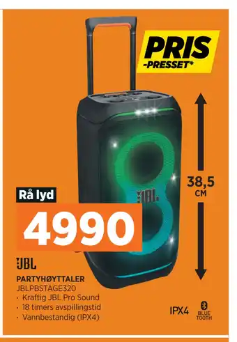 POWER PARTYHØYTTALER tilbud