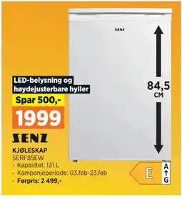 POWER KJØLESKAP tilbud