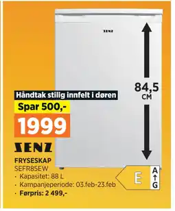 POWER FRYSESKAP tilbud