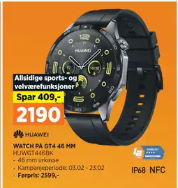 POWER WATCH PÅ GT4 46 MM tilbud