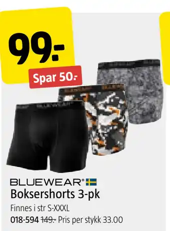 Jula Boksershorts 3-pk tilbud