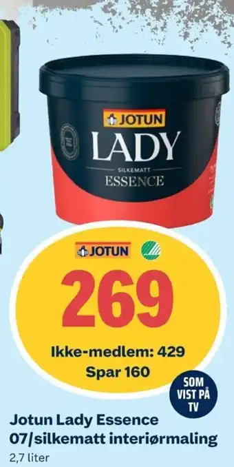 Coop Obs Jotun Lady Essence 07/silkematt interiørmaling tilbud