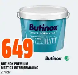 Coop Obs BUTINOX PREMIUM MATT 03 INTERIØRMALING tilbud