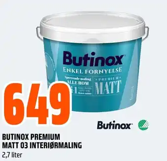 Coop Obs BUTINOX PREMIUM MATT 03 INTERIØRMALING tilbud