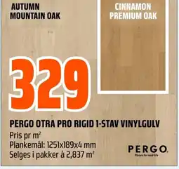 Coop Obs Pergo otra pro rigid 1-stav vinylgulv tilbud