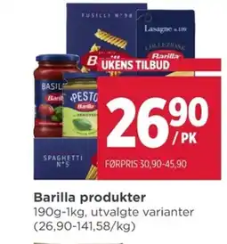 Meny Barilla produkter tilbud