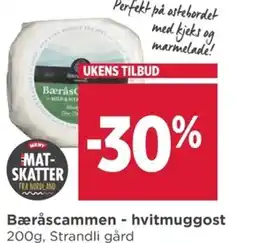 Meny Bæråscammen - hvitmuggost tilbud