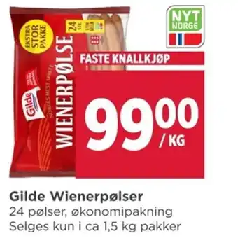 Meny Gilde Wienerpølser tilbud