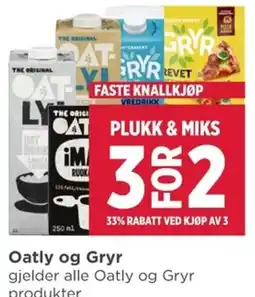 Meny Oatly og Gryr tilbud