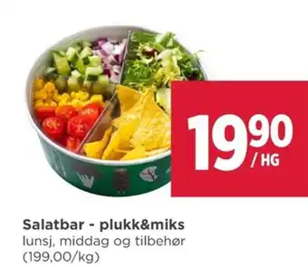 Meny Salatbar - plukk&miks tilbud