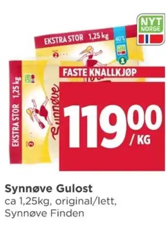 Meny Synnøve Gulost tilbud