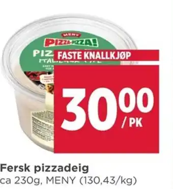 Meny Fersk pizzadeig tilbud