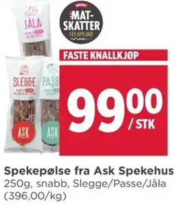 Meny Spekepølse fra Ask Spekehus tilbud