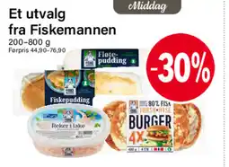 Nærbutikken Et utvalg fra Fiskemannen tilbud