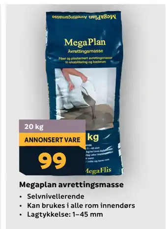 Megaflis Megaplan avrettingsmasse tilbud