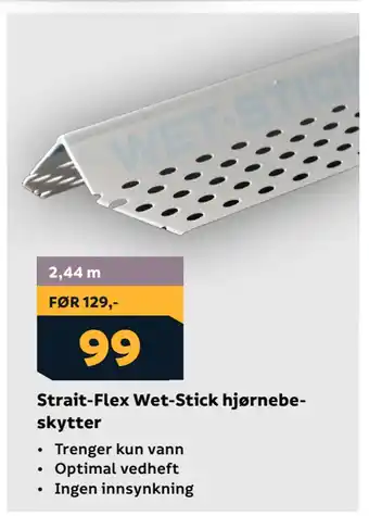 Megaflis Strait-Flex Wet-Stick hjørnebeskytter tilbud