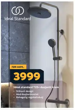 Megaflis Ideal standard T25+ dusjsett krom tilbud