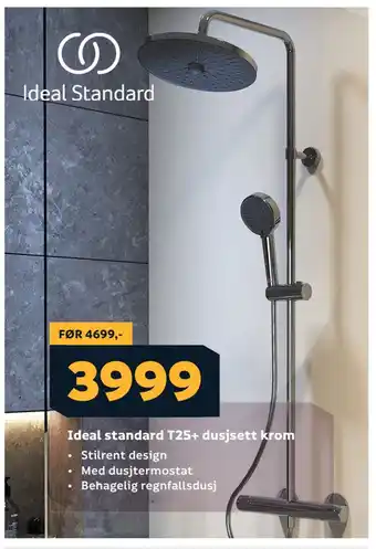 Megaflis Ideal standard T25+ dusjsett krom tilbud