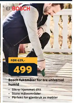 Megaflis Bosch fuktmåler for tre universal humid tilbud