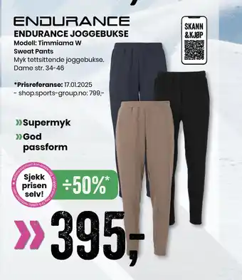 Sport Outlet ENDURANCE JOGGEBUKSE tilbud