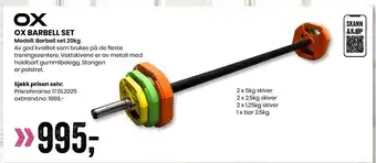 Sport Outlet OX BARBELL SET tilbud