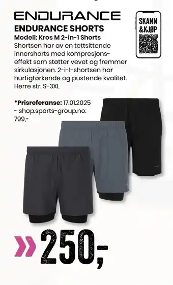 Sport Outlet ENDURANCE SHORTS tilbud