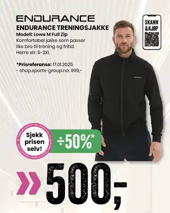 Sport Outlet ENDURANCE TRENINGSJAKKE tilbud