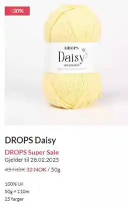 Drops Design DROPS Daisy DROPS Super Sale Gjelder til 28.02.2025 tilbud