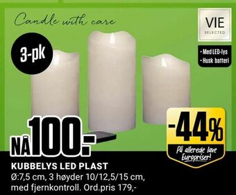 Europris KUBBELYS LED PLAST tilbud