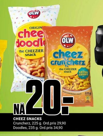 Europris Cheez snacks tilbud