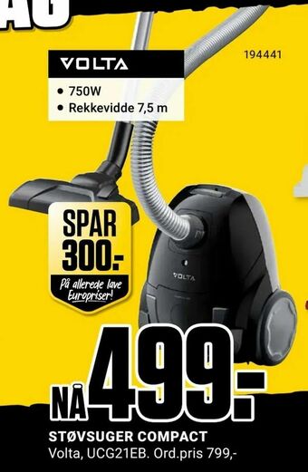 Europris Støvsuger compact tilbud