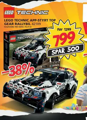 Extra Leker Lego technic app-styrt top gear rallybil tilbud