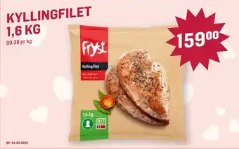 Holdbart KYLLINGFILET 1,6 KG tilbud