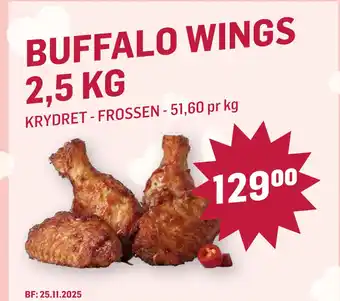 Holdbart BUFFALO WINGS 2,5 KG tilbud