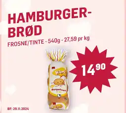 Holdbart HAMBURGERBRØD tilbud