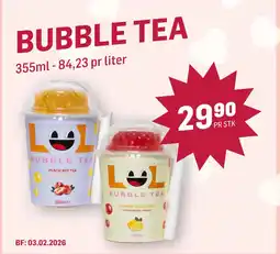 Holdbart BUBBLE TEA tilbud