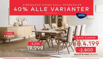 Skeidar Stressless Chilli i tekstil Calido Light Beige tilbud