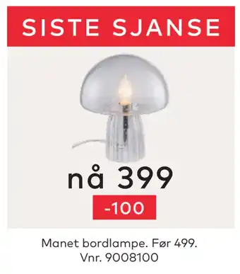 Skeidar Manet bordlampe tilbud