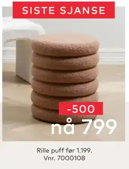 Skeidar Rille puff tilbud