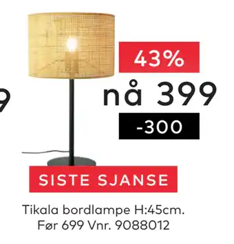 Skeidar Tikala bordlampe tilbud