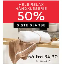 Skeidar HELE RELAX HÅNDKLESERIE tilbud