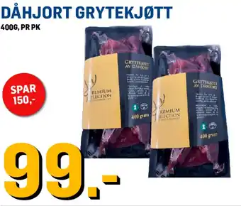 Price Lagerbutikk Dåhjort grytekjøtt tilbud