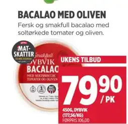 Meny DYBVIK Bacalao med oliven tilbud