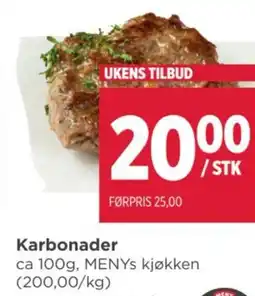 Meny Karbonader tilbud