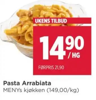 Meny Pasta Arrabiata tilbud