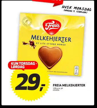 Bunnpris FREIA Melkehjerter tilbud