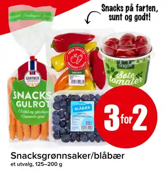 Spar Snacksgrønnsaker/blåbær tilbud