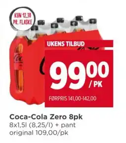 Meny Coca-Cola Zero 8pk tilbud