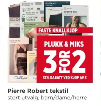 Meny Pierre Robert tekstil tilbud